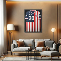 Cadre de présentation de maillots personnalisé OEM ODM, boîte à effets de ombre murale en gros pour la maison, la cave des hommes, le bar sportif, la salle des trophées, marque privée