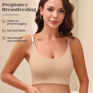 Soutien-gorge de grossesse sans armatures à ouverture frontale 7 couleurs, soutien-gorge de maternité pour l'allaitement, soutien-gorge d'allaitement sans armatures - Product Image 5