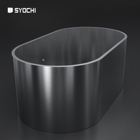 Baignoire de Plongée Froide Syochi en Acier Inoxydable, Bassin de Récupération pour Athlètes, Baignoire Spa et Massage Autonome