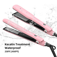 Fer plat personnalisé en titane miroir de 1.35 pouces OEM ODM 450 degrés utilisé pour le lisseur de cheveux à la kératine de salon de coiffure