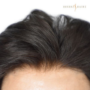 Système de remplacement capillaire pour hommes Q6, base en dentelle française fine, 100% cheveux humains Remy indiens bouclés, postiches de 6 pouces - Product Image 4