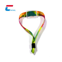 Bracelet tissé personnalisé RFID avec boucle en tissu Hf MIFARE(R) DESfire(R) Ev2 2k
