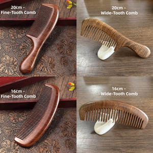 Peine <span class=keywords><strong>de</strong></span> masaje <span class=keywords><strong>de</strong></span> sándalo <span class=keywords><strong>de</strong></span> dientes gruesos con logotipo, peine <span class=keywords><strong>de</strong></span> madera <span class=keywords><strong>de</strong></span> sándalo auténtico para el <span class=keywords><strong>cuidado</strong></span> del cabello, peines <span class=keywords><strong>de</strong></span> madera para recién nacidos - Product Image 2