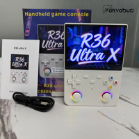 Console de jeu portable rétro R36 Ultra X avec 35000 jeux intégrés, écran IPS de 4,5 pouces, 64 Go/128 Go, vibration, console de jeu Linux