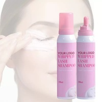 Mousse nettoyante pour extensions de cils vegan en gros, 100 ml, sans larmes, shampoing pour cils, mousse à la fraise personnalisée, crème fouettée, outil de beauté