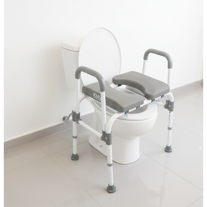Asiento Elevador para Inodoro KMINA K30035, Silla de Inodoro con Asiento Ajustable (3 en 1) para Adultos, Blanco - Product Image 3