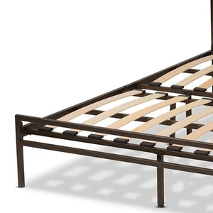 Liquidation du fabricant pour <span class=keywords><strong>lit</strong></span> double design vintage cadre en métal noir style moderne sans bruit pour le rangement de la chambre d'hôtel - Product Image 6