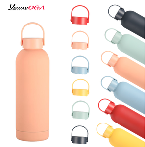 Bouteille isotherme en acier inoxydable à double paroi, sans BPA, anti-fuite, antidérapante, avec couvercle à poignée, portable, de la marque YEWAYOGA - Product Image 1