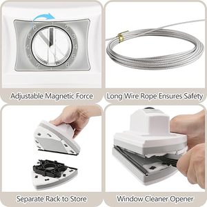 Magnetic <strong>Window</strong> Glass <strong>Cleaner</strong> 5-25mm <strong>Double</strong> <strong>Sided</strong> Adjustable for High Rise Buildings Eco-Friendly Hand Style - Product Image 4