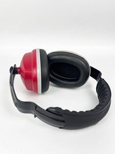 <span class=keywords><strong>Casque</strong></span> anti-bruit rouge haute visibilité avec serre-tête réglable pour les travailleurs du bâtiment - Product Image 5