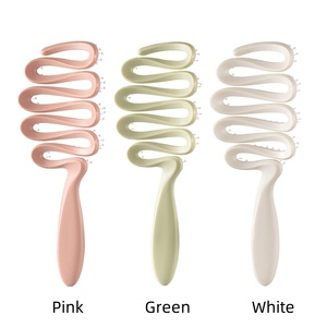 Nuevo Diseño Cepillo de <span class=keywords><strong>Pelo</strong></span> para Barbero Herramienta de Peluquería Cepillo para Cabello Húmedo y Seco Cepillo Desenredante para Cabello <span class=keywords><strong>Rizado</strong></span> - Product Image 3