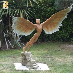 Scultura Moderna in Bronzo di Grandi Dimensioni '<span class=keywords><strong>Ali</strong></span> <span class=keywords><strong>della</strong></span> Libertà' di RELONG per Decorazione Esterna - Product Image 5