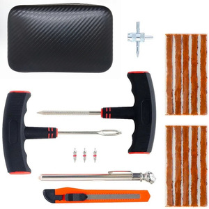 Kit de reparación de neumáticos Wantu de 19 piezas con mango curvo para coches, motocicletas, vehículos eléctricos, herramienta de reparación de pinchazos de emergencia - Product Image 3