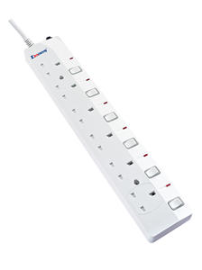 Interruptor Individual BS <span class=keywords><strong>IEC</strong></span> 13A con 2 Puertos USB-C y 4 Tomas de Corriente, Enchufe de Extensión - Product Image 5