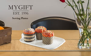 Vassoio Snack per formaggio in ceramica bianca da 11 pollici Vintage piatto da portata di natale con manici decorativi piatti e piatti - Product Image 4