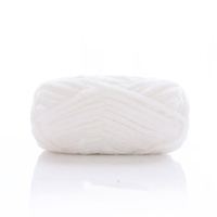 Fil fantaisie en chenille de velours polyester, doux et chaud, 100g, 5mm, pour tricot, crochet, tissage, écharpe, vegan, en peluche, polaire et duveteux