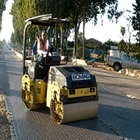 Tapetes Antideslizantes de HDPE Compuesto 4x8 para Protección de Terrenos Pantanosos, Tapetes Portátiles de HDPE para Carreteras