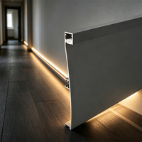 Profilé LED en aluminium anodisé T5 pour éclairage encastré mural, lumière blanche froide 6000K, IRC 90, pour décoration de plinthe résidentielle