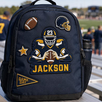 Patch de football américain personnalisé, broderie de logo d'équipe de club sportif universitaire, patchs brodés thermocollants pour vêtements, chapeaux, sacs