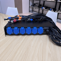 Caja de Distribución de Energía de Audio de 19 Pulgadas 2U, Entrada XLR de Rango Completo Independiente, Entrada de CA de 90-260 V para Sistemas de Sonido Fijos en Teatros, Iglesias y Salas