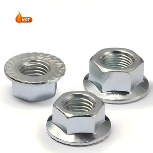 Tuerca de brida GB6177, zincada, hexagonal, dentada, antiaflojamiento, rosca fina derecha, Clase 4.8 6.8 M5 M6 M8 M10, uso general/pesado - Product Image 2