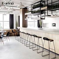 Comptoir de bar en surface solide avec design gratuit, modèle 3D, mobilier de bar pour café, boîte de nuit, bar commercial