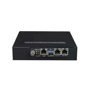 Mini Multiplexer ótico da fibra do tipo 4E1 G.703 PDH do Desktop com Ethernet do gigabit