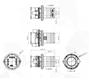 Modulo Fotocamera Termica |   Zoom Motorizzato 35mm 640x512 |   VOx Non Raffreddato LWIR |   Alta sensibilità NETD≤35 MK |   Puntatore laser IR integrato - Product Image 4