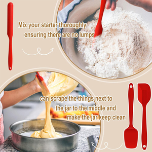 35oz 1000ml Kit de pot de départ au levain à large bouche Pot en verre de démarrage au levain avec thermomètre à bande de date grattoir pour la cuisson du pain - Product Image 5