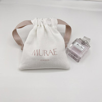Pochette en toile recyclable avec logo personnalisé, sac à cordon en coton pour cosmétiques