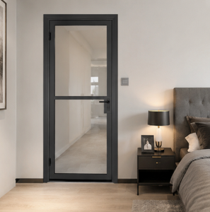 Porte en verre encadrée, design moderne en fer forgé, sur mesure pour la décoration intérieure de la maison - Product Image 2