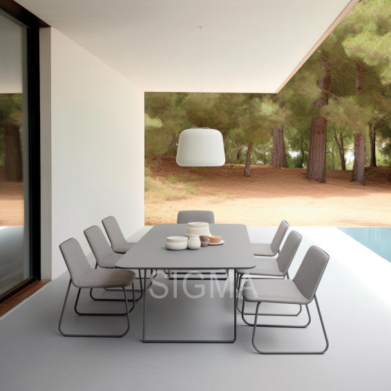 Popular Outdoor Garden Furniture Set Aluminum Table Dining Set