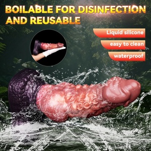 YOCY 14 Inches Big Animal Dildo Fantasy Cock Silicone Soft Dildo with Suction Cup Female <b>Masturbate</b> Sex Toys for Men - Product Image 3
