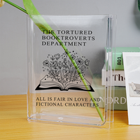 Vase en acrylique du département des Booktroverts torturés, vase en acrylique de livres livresques personnalisés pour fleurs