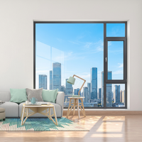 Fenêtres passives de conception américaine, fenêtres en aluminium à bascule et à rotation, insonorisées, économiques en énergie, fenêtres battantes modernes pour chambre à coucher