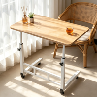 Table de chevet mobile et réglable en hauteur, idéale pour la maison, la chambre, le dortoir et les bureaux d'ordinateur paresseux