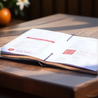 Kulit asli antik sampul Menu serbaguna pelindung jurnal mewah Menu buku daftar pemegang untuk restoran hotel