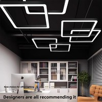 Lustre en fer forgé de forme spéciale pour éclairage d'ingénierie, logo texte chinois, forme ovale, LED suspendu au plafond, intensité variable, installation facile