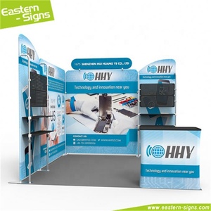 Diseño personalizado de aluminio, tela de tensión publicidad de moda de <span class=keywords><strong>alta</strong></span> tecnología exposición cabina proveedor en china - Product Image 1