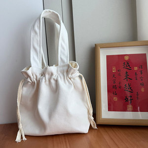 Wholesale Best-Selling Custom <b>Canvas</b> Handle Shoulder <b>Bag</b> Fashionable Cotton <b>Drawstring</b> Gift <b>Bag</b> - Product Image 5