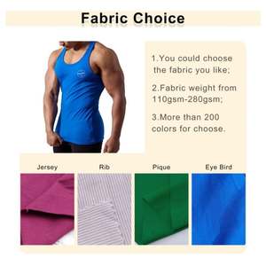 เสื้อกล้ามไหมพรมระบายอากาศได้ดีสำหรับผู้ชายเสื้อเข้ารูปผ้าคอตตอนเนื้อ100% แห้งเร็วสีน้ำเงินพิมพ์ลายดิจิทัลกำหนดโลโก้ได้เอง - Product Image 5