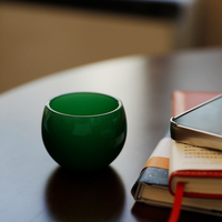Tasse à thé en verre Jada de couleur unie, de haute qualité, personnalisable, avec logo sur mesure, pour les entreprises