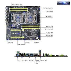 PANDL-Chipset <span class=keywords><strong>DDR4</strong></span> C612, placa base, juego de Pc de escritorio, Dual Xeon E5 2650 V4 Combo 2650v4 X99, placa base, CPU dual - Product Image 4