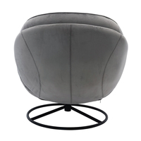 Chaise d'appoint pivotante en velours SANS Chaise longue de loisirs avec salon ottoman