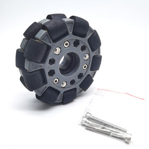 Roda De Borracha <span class=keywords><strong>100mm</strong></span> Omnidirecional 14049 Modelo Durável Multi-direcional <span class=keywords><strong>Omni</strong></span> Rodas - Product Image 1