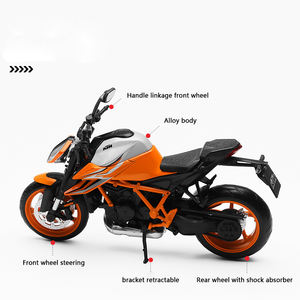 CCA sıcak satış 1/12 <span class=keywords><strong>KTM</strong></span> 1290 süper Duke <span class=keywords><strong>R</strong></span> alaşım motosiklet statik Diecast oyuncaklar yüksek simülasyon dekorasyon koleksiyonu - Product Image 5