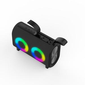 Portable <b>Speaker</b> With RGB Lights Bluetooth Wireless Rechargeable Battery Plastic Cabinet Button Control Colorful <b>LED</b> Light - Product Image 5