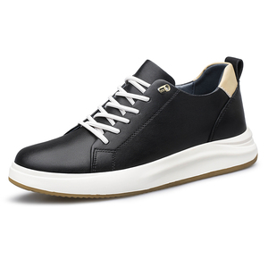 Chaussures de skate pour hommes, mocassins, baskets, chaussures de skate à lacets en <span class=keywords><strong>cuir</strong></span>, <span class=keywords><strong>basses</strong></span>, à enfiler, rehaussantes, à semelle épaisse et plateforme - Product Image 2