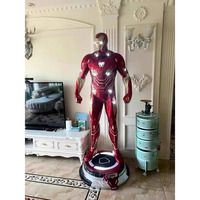 Collection personnalisée de figurines en cire d'artisanat en résine grandeur nature des célèbres personnages de films Marvel Iron Man