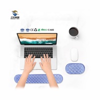 Tapis de Souris en Gel de Silicone Transparent Forme Dessin Animé d'Été avec Repose-Poignet, Petit Tapis de Clavier Gaming pour la Maison et le Bureau